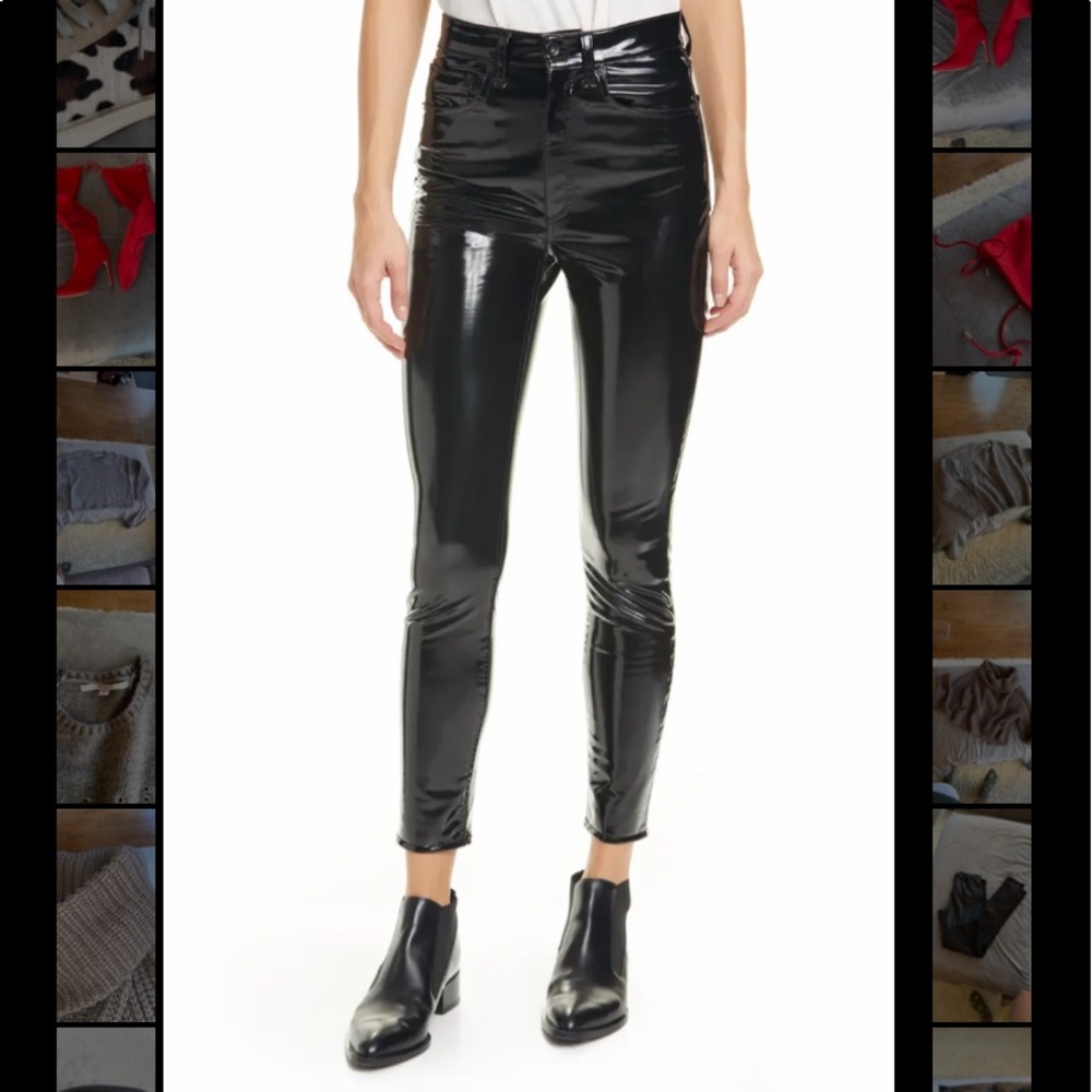 Rag & Bone NewYork High Rise Vinyl Skinny